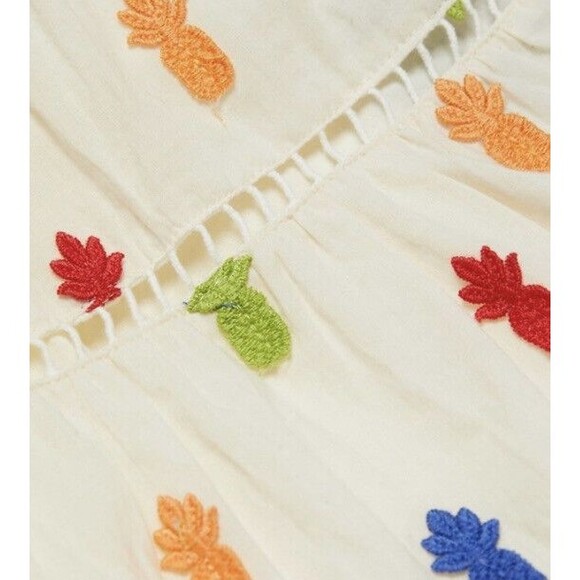 FARM RIO ANTHROPOLOGIE Multicolor Pineapple Cutout Midi Dress Size Large - Picture 8 of 12